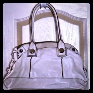 Banana Republic White Leather Satchel Shoulder Bag